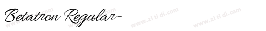 Betatron Regular字体转换